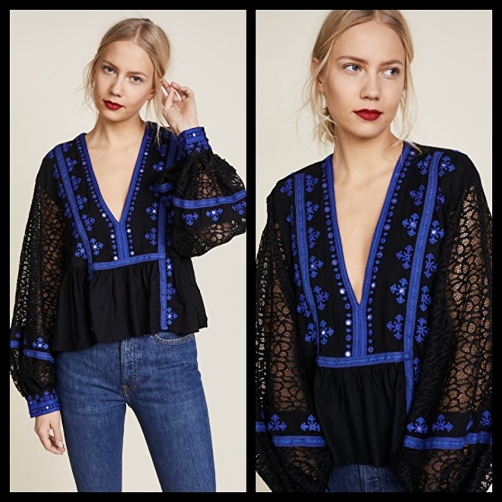 Free People Boogie All Night Lace Top